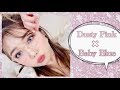 【Dusty Pink × Baby Blue 】Korean inspired Makeup/韓国風メイク