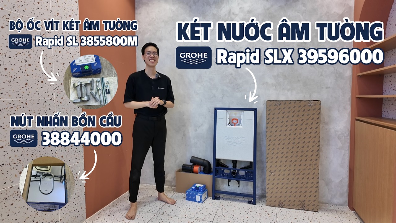 Bộ ốc vít cho két âm tường Rapid SL GROHE 3855800M
