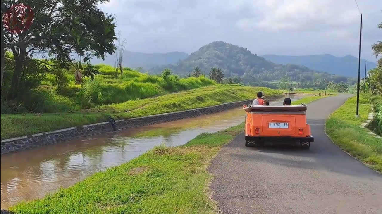 Trip VW Kopi Klotok Menoreh Yogya | Melewati persawahan hijau dan Selokan Mataram