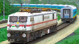 WAP7 SHUNT LHB HUMSAFAR EXPRESS TRAIN | BUMPY RAILROAD | Train Simulator | Railwork | NTG GAMING screenshot 5