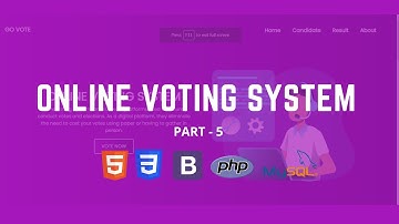 Online Voting System using Php and Mysql || Part - 5 || Complete homepage #phpprojects