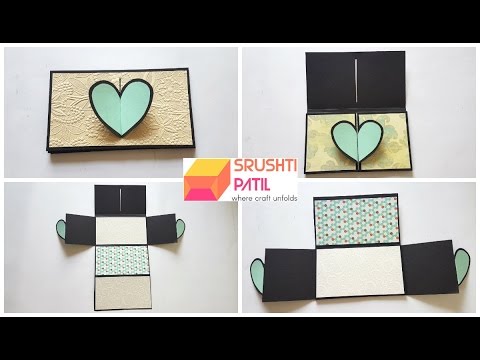 Heart lock accordion card Tutorial by Srushti Patil