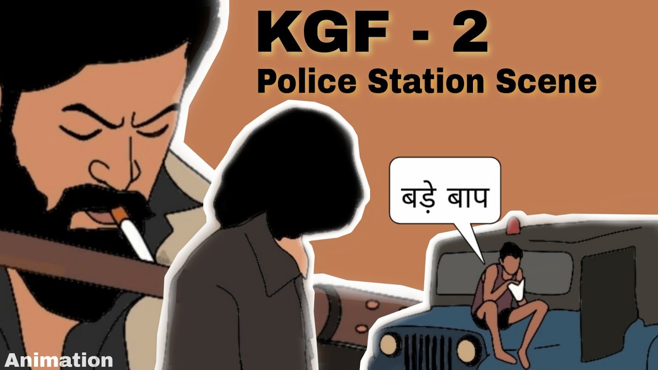 KGF Chapter 2 Police Station Scene | Animation | Archan Sharma - YouTube