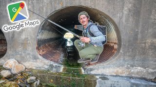 Hunting For Hidden Urban Bass Holes Using GOOGLE MAPS!