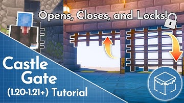 *EASY* Redstone CASTLE GATE Tutorial (MINECRAFT Java 1.20-1.21)