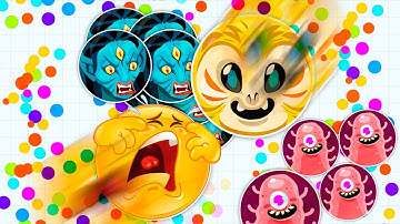 Agar.io Solo - BIG FAIL ( REVERSE TRICKSPLIT ) & SOLO DESTROYING TEAMS