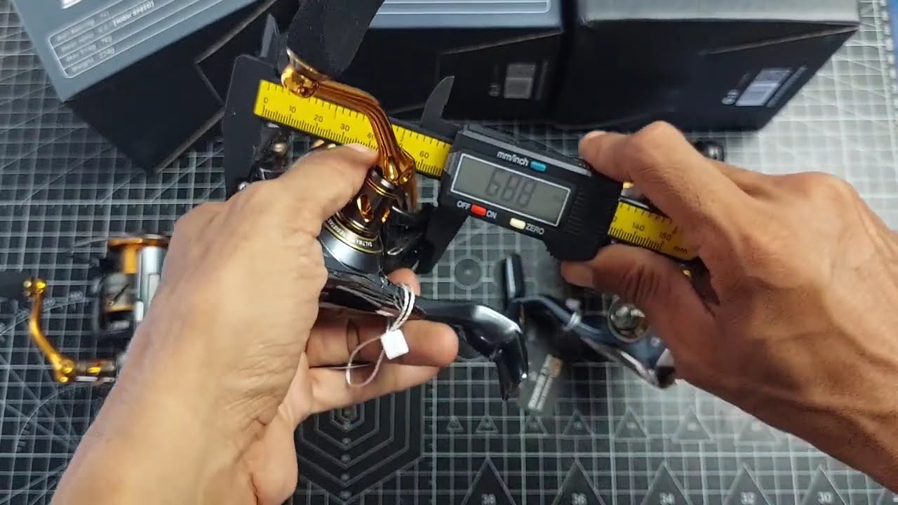 Reel Daido Spectre compare ukuran