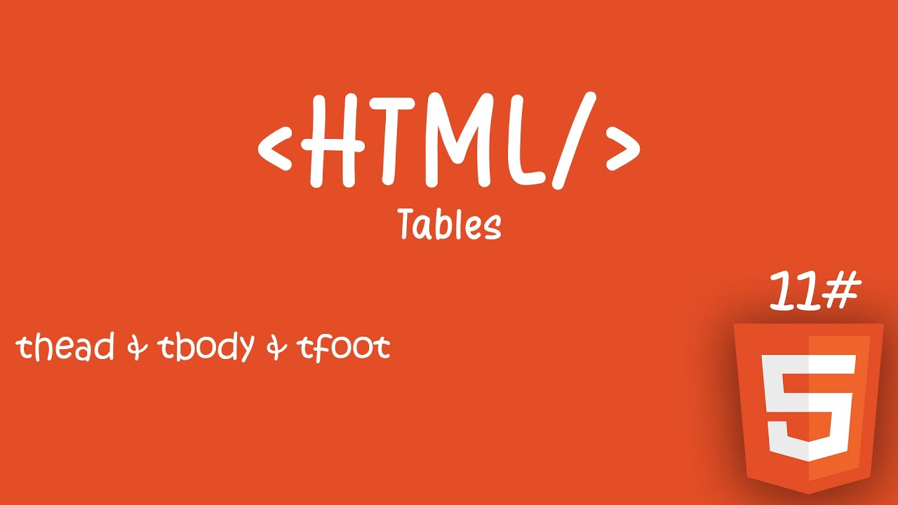 #11 Learn html | Tables - YouTube