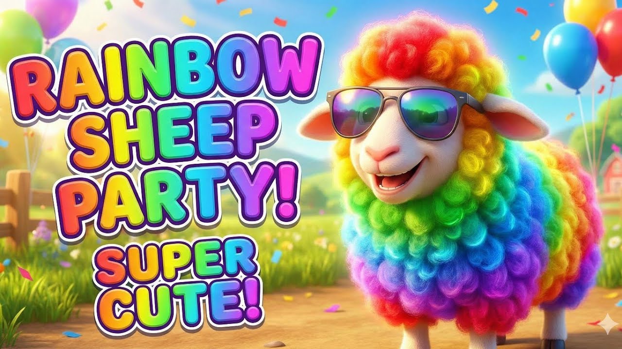 Baa Baa Rainbow Sheep 🌈 Learn Colors Song | New 3D Nursery Rhyme for Kids