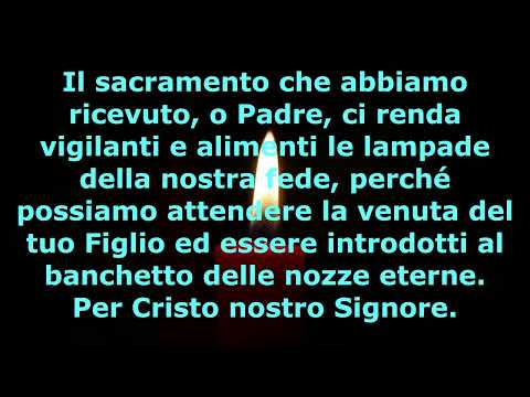 21 Il sacramento che abbiamo ricevuto...