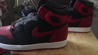 Air Jordan 1 banned 2016 fake vs real no commentary