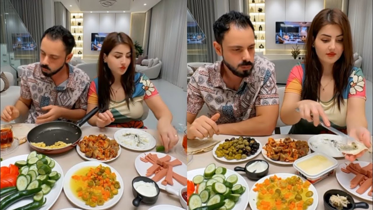 نور وعصام عم يتعشو عشاء حواضر 😍🥰🥰