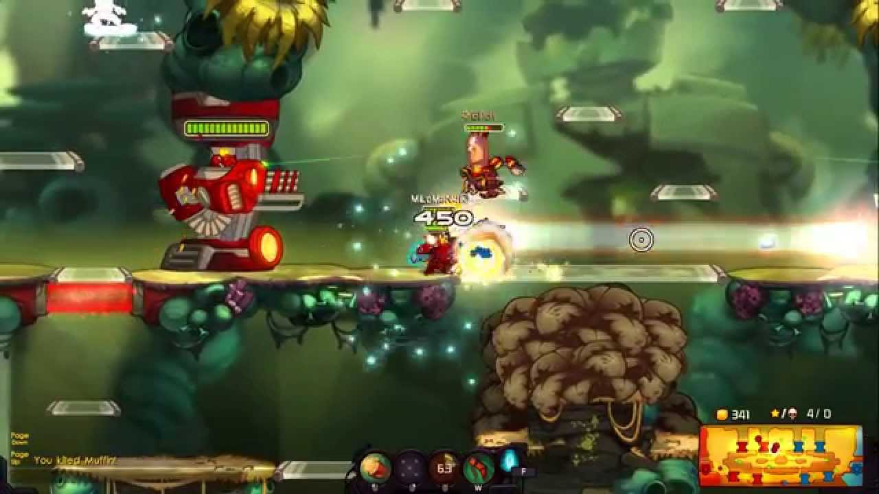 Awesomenauts. Play for Leon and Raelinn. Игра за Леона и Рейлин.