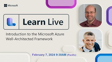 Learn Live: Introduction to the Microsoft Azure Well-Architected Framework