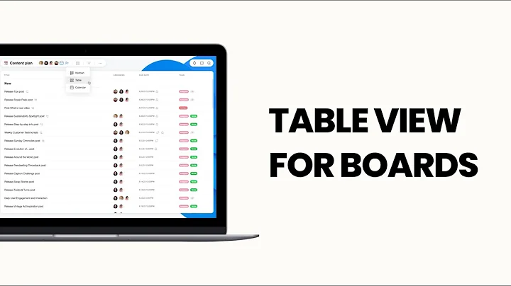 Table View for Workspace Boards  | Web, Windows, Mac | Any.do Workspace