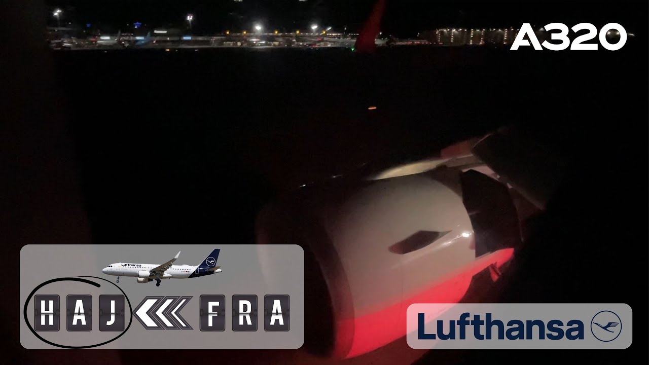 Lufthansa landing at Hannover airport (HAJ) | Airbus A320