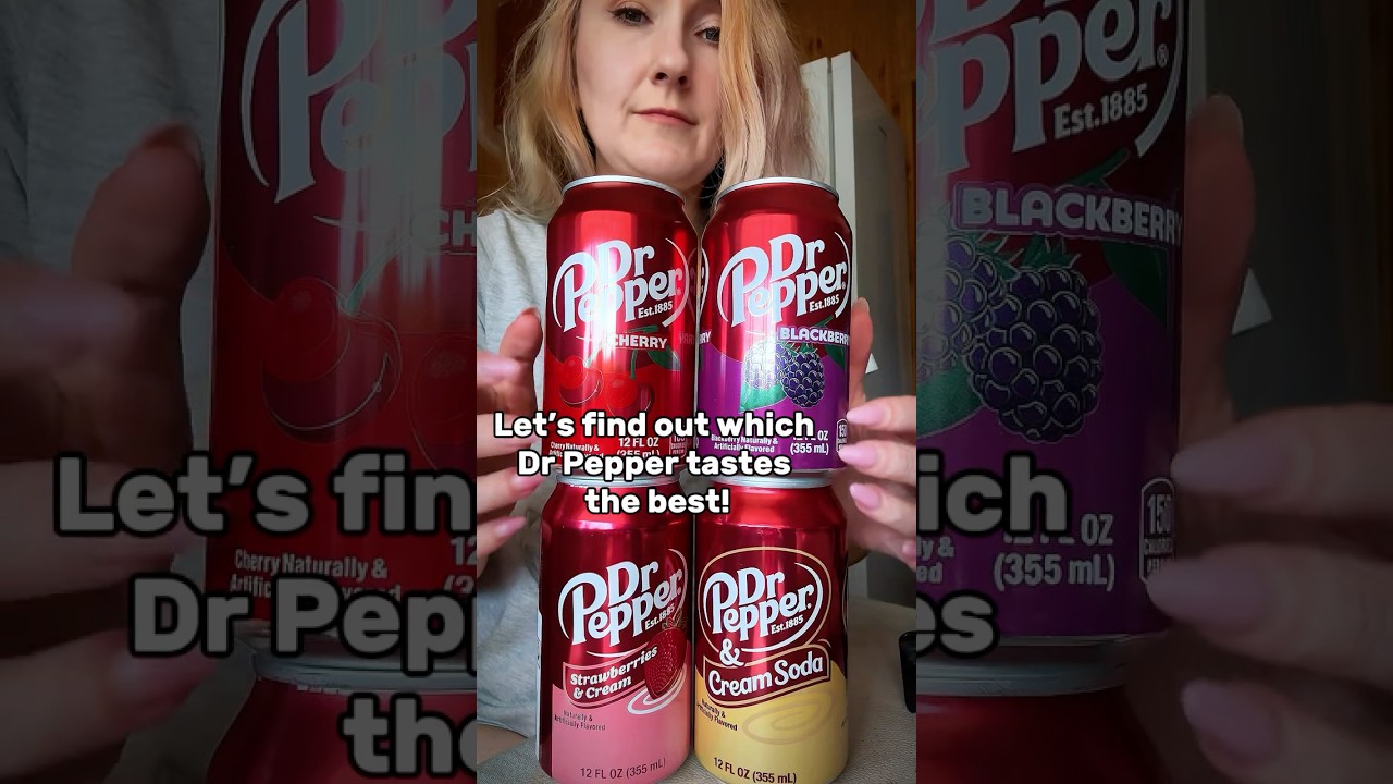 Trying Every Dr Pepper Flavor &mdash; Which One Is Actually the Best? #drpepper #asmr #asmrdrinking