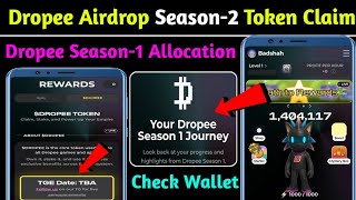 🌀Dropee Airdrop Season-2 Token Claim ✅ | Dropee Airdrop Check Your Allocation | Dropee New Airdrop