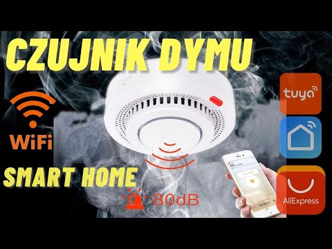 SMART HOME - CZUJNIK DYMU WIFI TUYA SMART LIFE z Aliexpress - TEST - bezpieczny dom kotłownia Camino