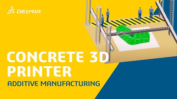 3D Printing Concrete - Material Deposition Simulation | DELMIA