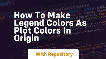 how to make legend colors as plot colors in origin