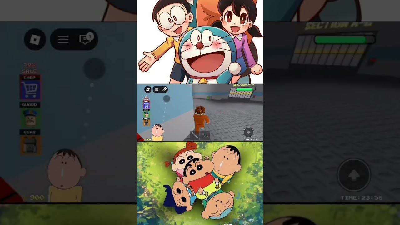 shinchan and friends escape robot police 😵‍💫👮 || funny game 🎮 😄 ||funny challenge 🤣🤣