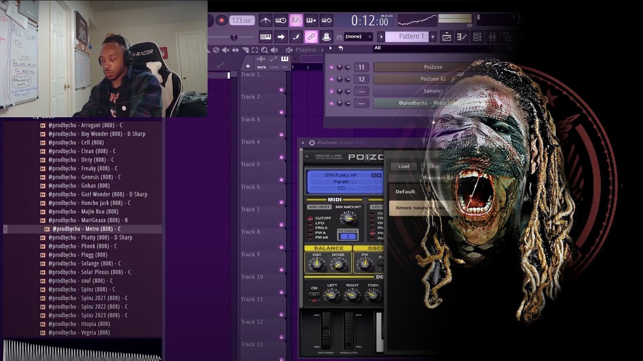 I use POIZONE when I wanna make EXPERIMENTAL DARK TRAP BEATS (fl studio cook up)