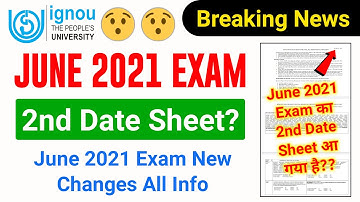 {Breaking News} IGnou Released 2nd Date Sheet For June 2021 Term-end Examination? | June Exam Update