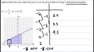 Area Under a Curve: Rectangle Midpoints