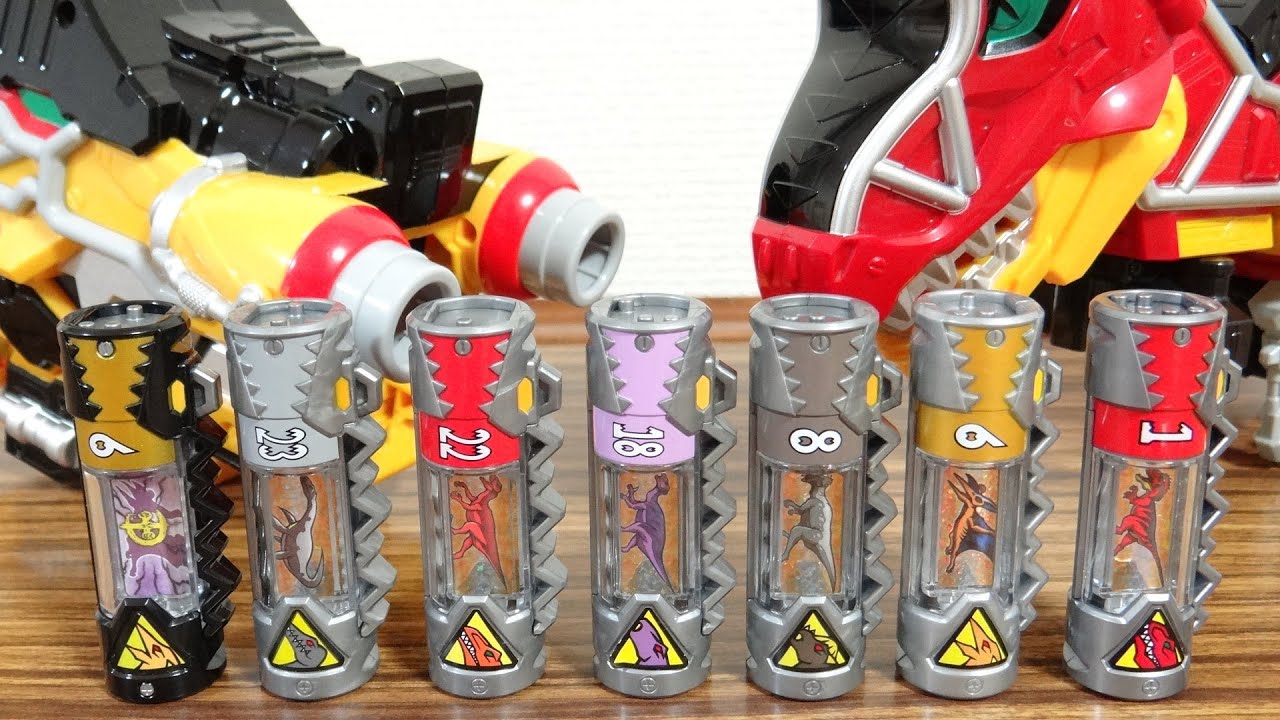 ガシャポン 獣電池０５全７種の音声確認 6デーボスイン 23フタバイン 22プクプトル 18イゲラノドン 8ブンパッキー 6プテラゴードン 1ガブティラ