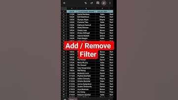 Add/Remove Filter in Google Sheets Mobile App