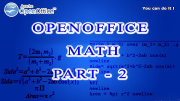 How to Write Formulas in Openoffice Math part 2