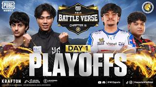 NOBAR [EN] PUBGM BATTLE VERSE ASIA CHAPTER III | PHASE 1 PLAYOFFS D1 | FT. #BTR #4T #RRQ #DRS #ASI8