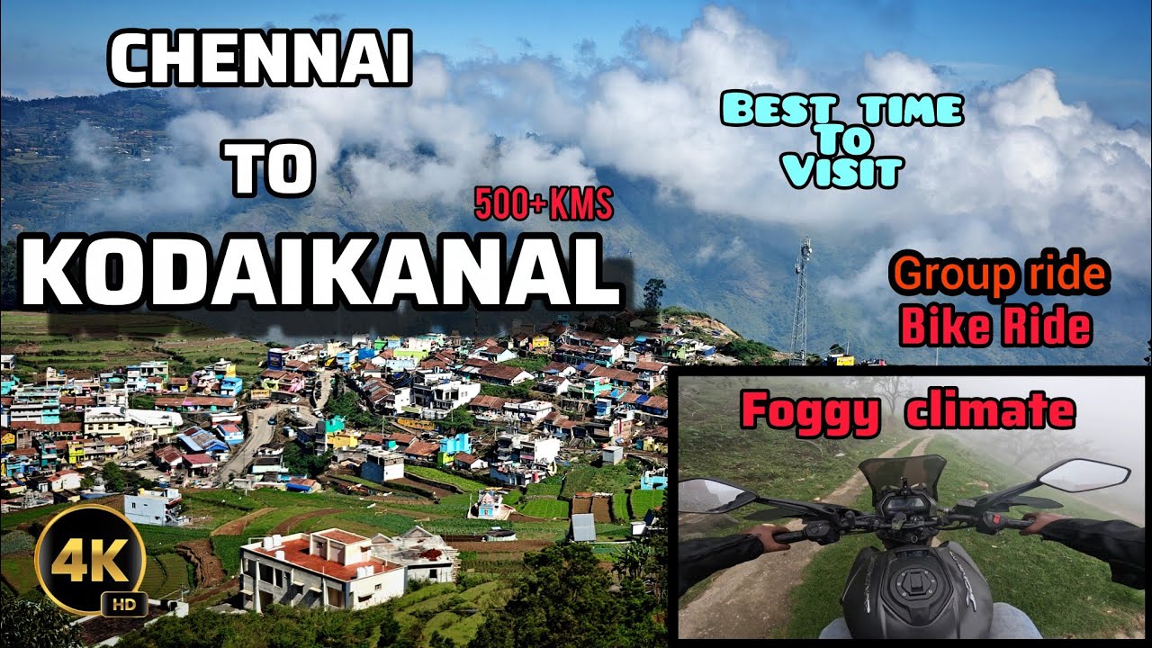 KODAIKANAL🥶4K Bike Ride #travelindia #bikeride #kodaikanal #groupride #hillstation  #motovlog #2025 