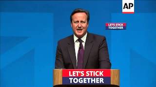 British Pm David Cameron, In His Last Speech Before Voters Decide Thursday On Scottish Independence,