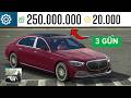 3 GÜNDE 250.000.000$ KAZANDIM!! - 0 DAN 500M #3 - CAR PARKİNG MULTİPLAYER