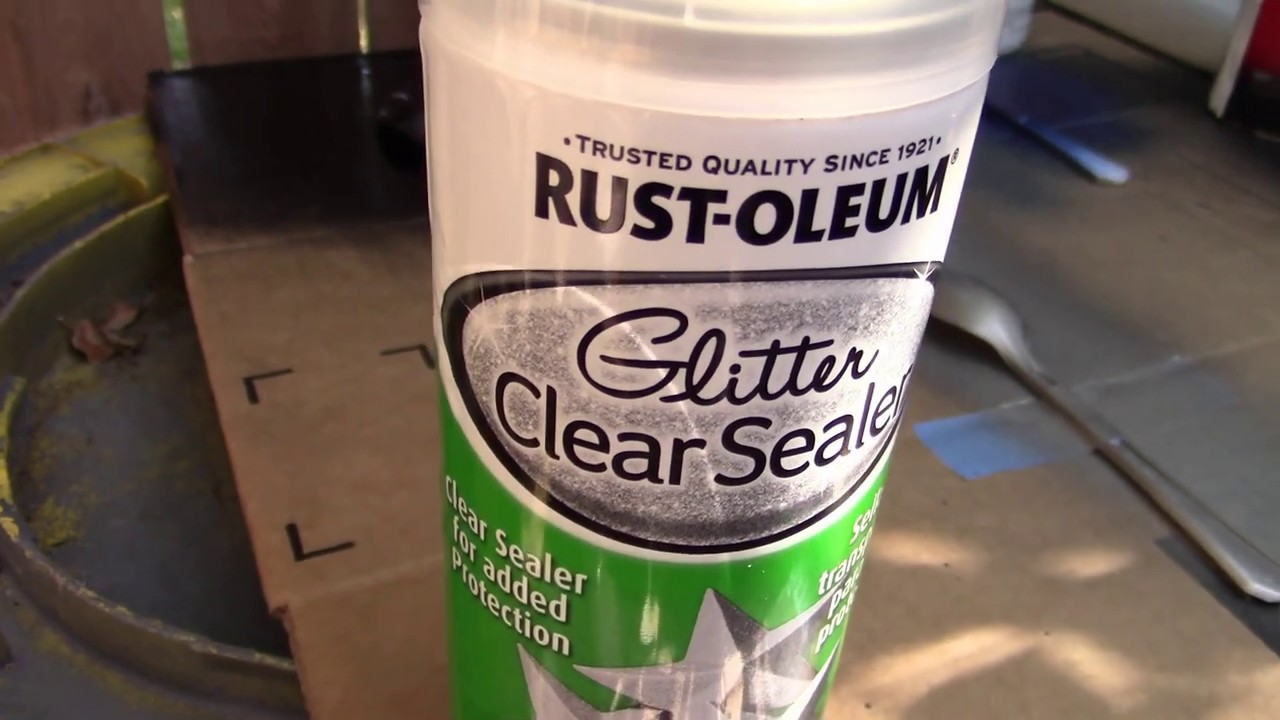 Rust-Oleum 267736 - 6 PK Glitter Spray Paint, Glitter Clear Sealer 