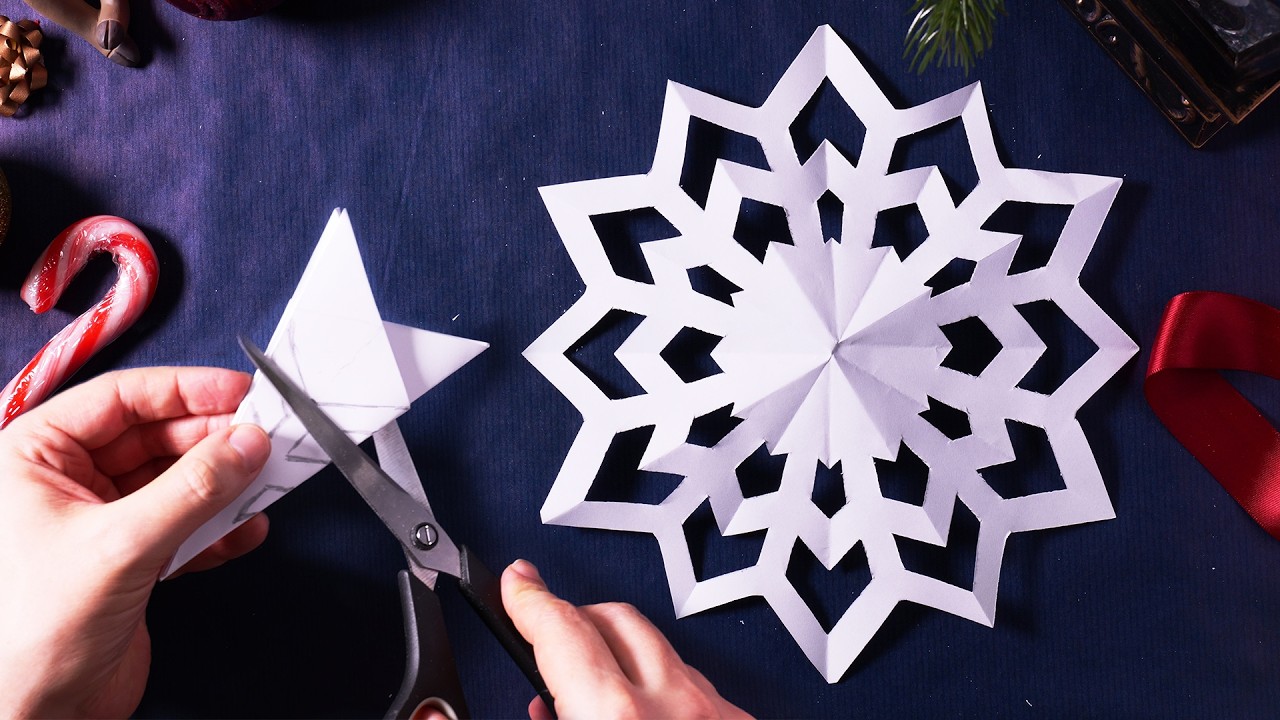 How to make a snowflake out of paper [Holiday Paper Craft Tutorial 7 Ideas for Christmas Decor]