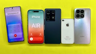 Samsung Note20 calling iPhone Air+iPhone 4S/ Infinix Note30Pro &amp; Honor X8a Incoming Outgoing Calls 
