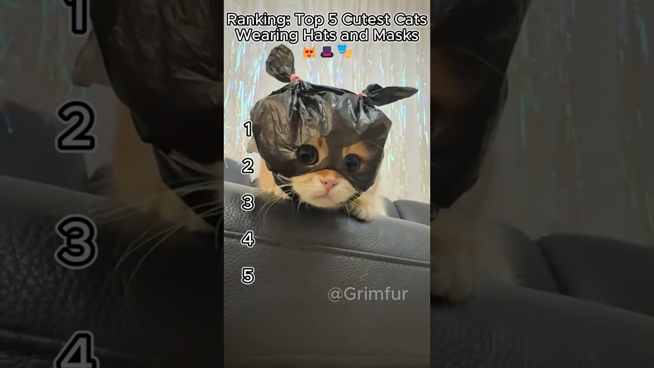 Ranking: Top 5 Cutest Cats Wearing Hats and Masks 😻🎩🎭 