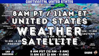 11am FULL US Sat Feb 08 Latest Satellite Weather Animation Loop - Daily Storm Tracking