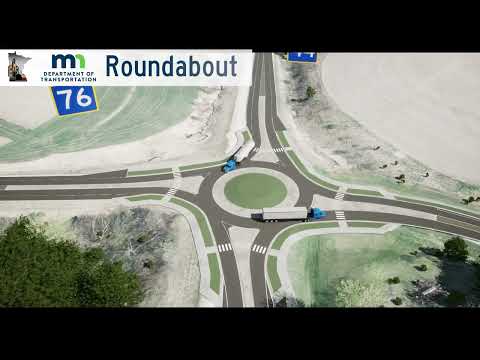 Highway 44 and 76 roundabout simulation