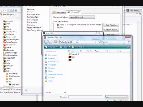 how to use flash libraries in flex