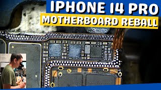 How to Reball an iPhone 14 Logic Board Sandwich  Microsoldering & Motherboard Repair