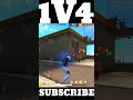 1 v 4 Impossible clutch😱#freefire  #viralshort  #todayshorts