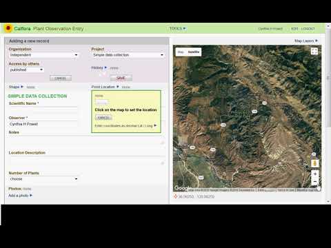 Adding Plant Observations to Calflora using the web application Plant Observation Entry