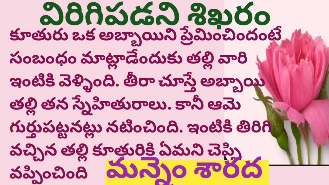 కూతురు జీవితం అగాధంలాంటి ఆ కుటుంబంలో పడిపోకుండా తల్లి ఎలా కాపాడుకుంది/TELUGU AUDIO STORIES/NOVELS