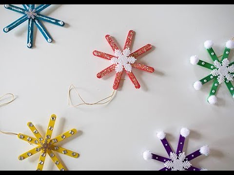 How To Make A DIY Wooden Popsicle Snowflake 