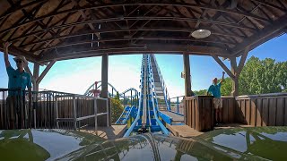 LIGHTNING RUN Mounted POV - Chance Hyper GT-X Roller Coaster - Kentucky Kingdom