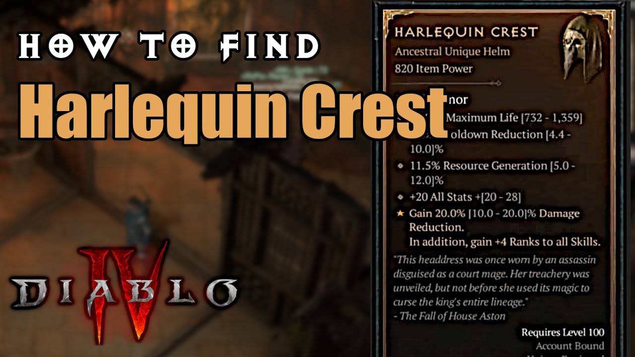 Can you target farm HARLEQUIN CREST? Diablo 4